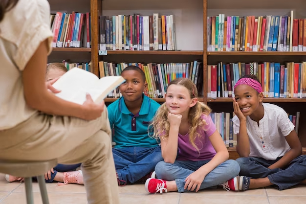 cute-pupils-teacher-having-class-library-inclusions-dubai-uae